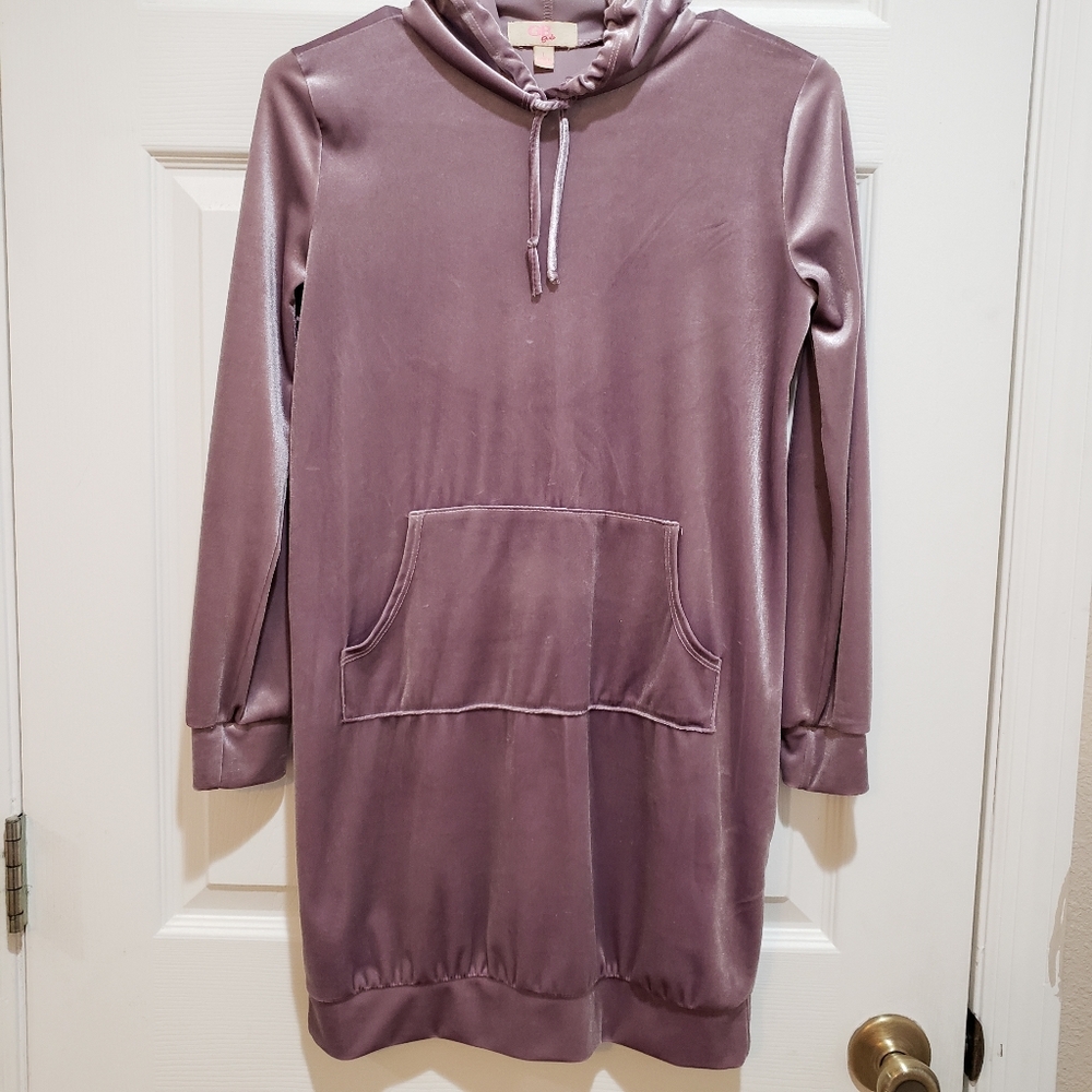 Dillard's GB Girls Crush Velvet Sweatshirt Dress